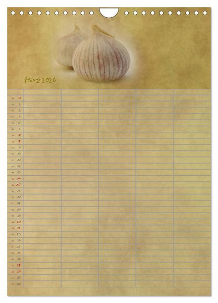 Produktbild: Familienplaner f&uuml;r die K&uuml;che. (Wandkalender 2026 DIN A4 hoch), CALVENDO Monatskalender