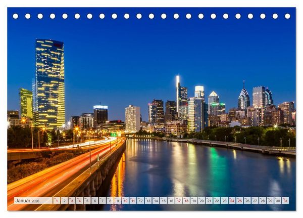 Produktbild: PHILADELPHIA Historie und Moderne (Tischkalender 2026 DIN A5 quer), CALVENDO Monatskalender