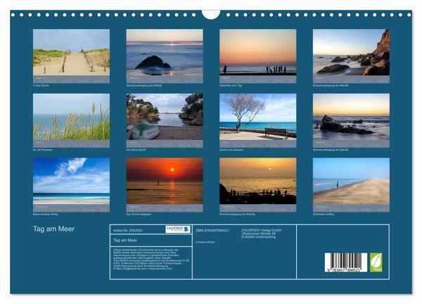 Produktbild: Tag am Meer (Wandkalender 2026 DIN A3 quer), CALVENDO Monatskalender