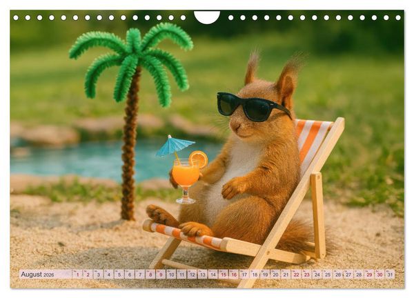 Produktbild: Die geheime Welt der Eichh&ouml;rnchen (Wandkalender 2026 DIN A4 quer), CALVENDO Monatskalender