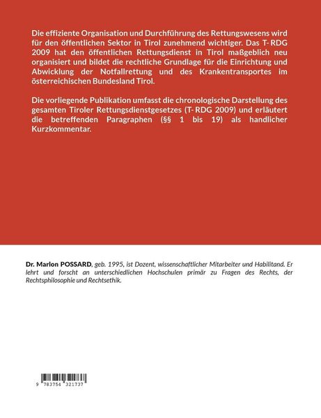 Produktbild: Kurzkommentar zum Tiroler Rettungsdienstgesetz
