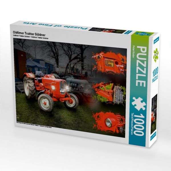 CALVENDO Puzzle Oldtimer Traktor Güldner | 1000 Teile Lege-Größe 64x48cm Foto-Puzzle für glückliche Stunden
