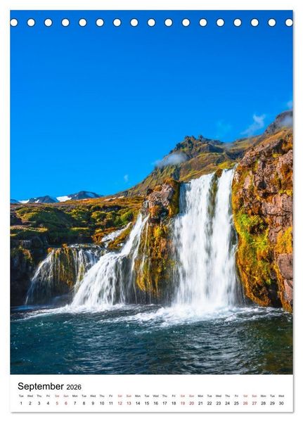 Produktbild: ICELAND, Most Scenic Earth Landscapes, Nature Wonders (Desk Calendar 2026 DIN A5 portrait), CALVENDO 12 Month DeskCalendar