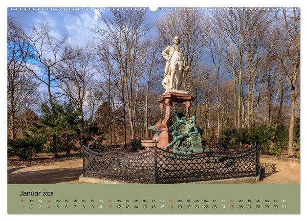 Produktbild: Gro&szlig;er Tiergarten Berlin - Von Dichtern und Komponisten (Wandkalender 2026 DIN A2 quer), CALVENDO Monatskalender