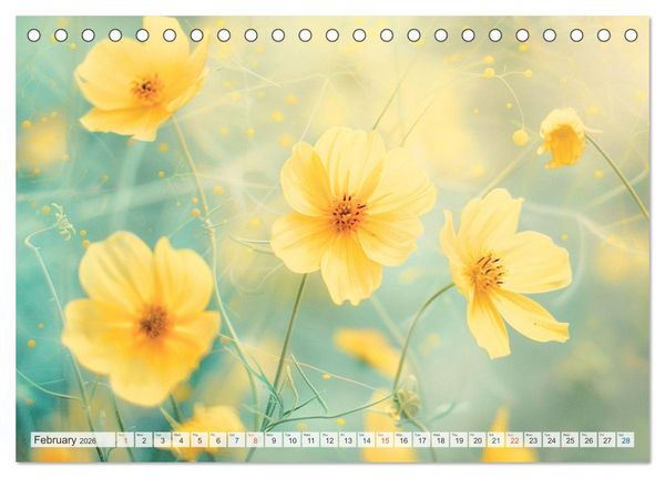 Produktbild: Etherial flowers (Desk Calendar 2026 DIN A5 landscape), CALVENDO 12 Month DeskCalendar
