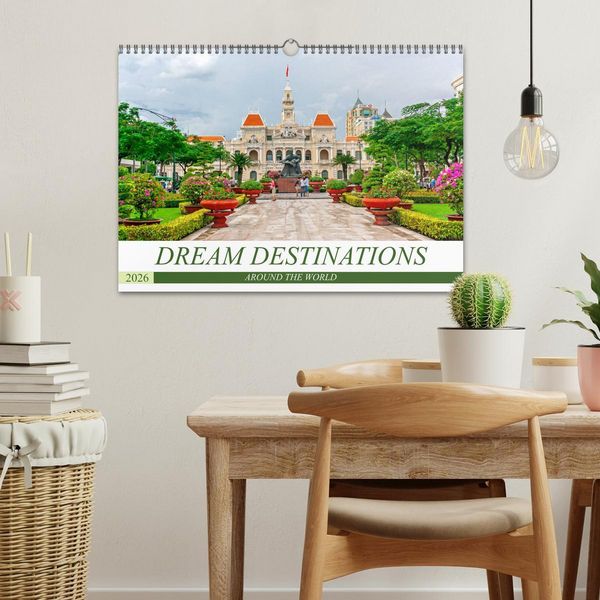 Produktbild: Dream destinations around the world (Wall Calendar 2026 DIN A3 landscape), CALVENDO 12 Month Wall Calendar
