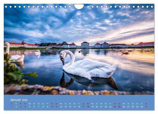 Produktbild: Bezauberndes M&uuml;nchen - Die bayrische Landeshauptstadt und ihr Umland. (Wandkalender 2026 DIN A4 quer), CALVENDO Monatskalender