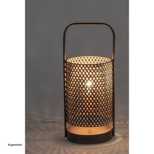 Produktbild: formano Lampe Rund Metalllampe in Goldschwarz Lampe Rund Metalllampe in Goldschwarz