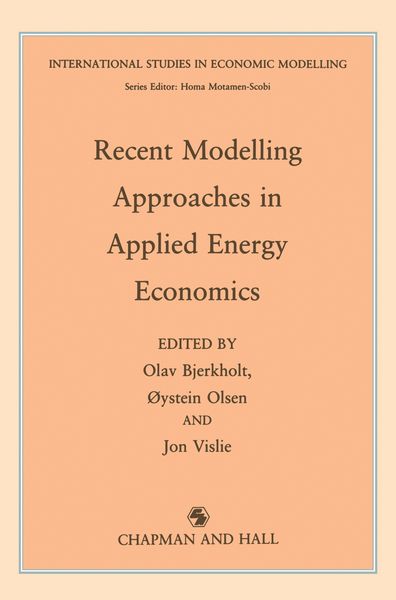 Produktbild: Recent Modelling Approaches in Applied Energy Economics