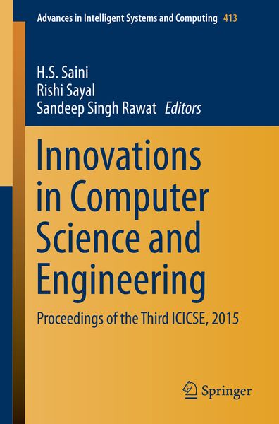 Produktbild: Innovations in Computer Science and Engineering