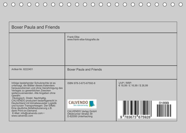 Produktbild: Boxerh&uuml;ndin Paula and Friends (Tischkalender 2022 DIN A5 quer)