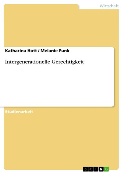 Produktbild: Intergenerationelle Gerechtigkeit