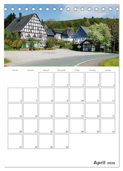 Produktbild: Das Siegerland (Tischkalender 2026 DIN A5 hoch), CALVENDO Monatskalender