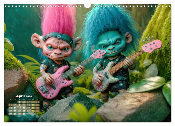 Produktbild: Trolls rocken ab (Wandkalender 2026 DIN A3 quer), CALVENDO Monatskalender