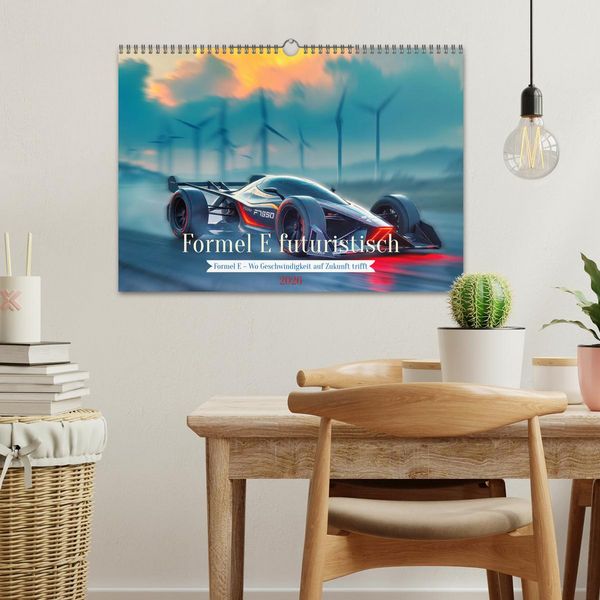 Produktbild: Formel E futuristisch (Wandkalender 2026 DIN A3 quer), CALVENDO Monatskalender