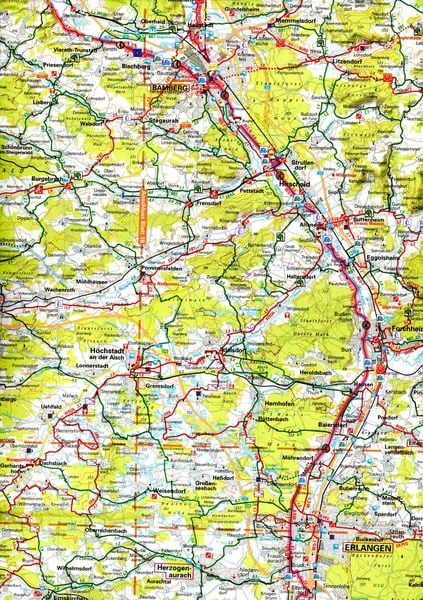 Produktbild: BVA ADFC Radtourenkarte Mainfranken Taubertal 1:150.000