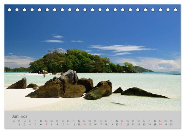 Produktbild: Lichtblicke - Seychellen (Tischkalender 2026 DIN A5 quer), CALVENDO Monatskalender
