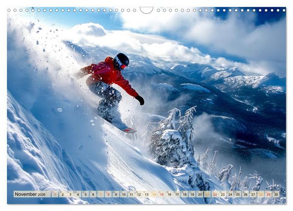Produktbild: Snowboarden - tolle Momente (Wandkalender 2026 DIN A3 quer), CALVENDO Monatskalender
