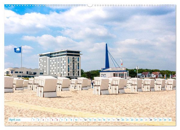 Produktbild: Warnem&uuml;nde - Sommer, Sonne und Sand im Schuh (Wandkalender 2026 DIN A2 quer), CALVENDO Monatskalender