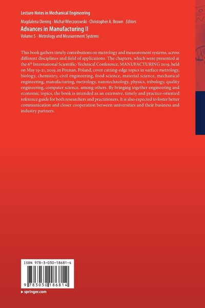 Produktbild: Advances in Manufacturing II