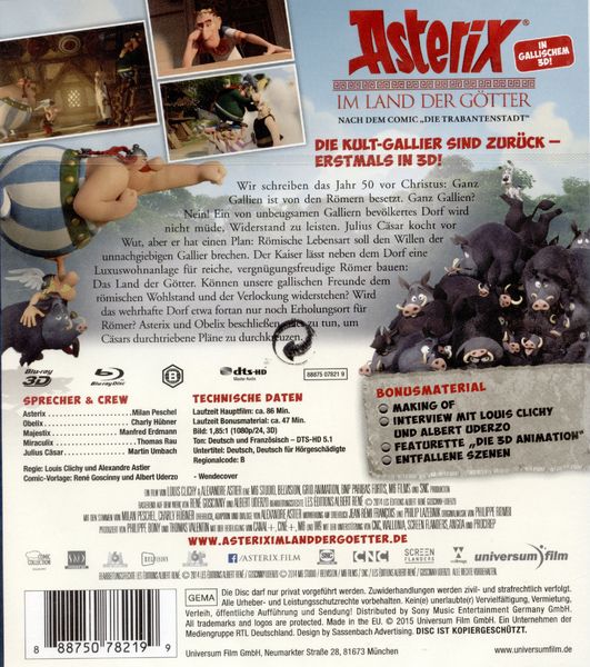 Produktbild: Asterix im Land der G&ouml;tter (inkl. 2D-Version)