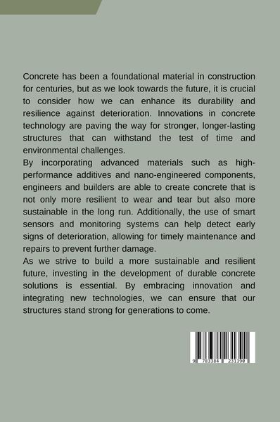 Produktbild: The Future of Concrete: Building Resilience Against Deterioration
