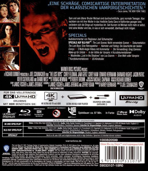 Produktbild: The Lost Boys (+ Blu-ray)