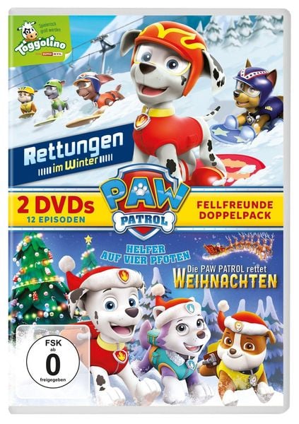 Paw Patrol - Rettungen im Winter & Paw Patrol - Die Paw Patrol rettet Weihnachten [2 DVDs]