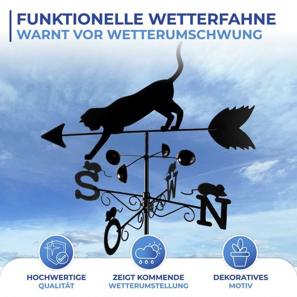Produktbild: Wetterfahne Mod. Katze, Wetterhahn