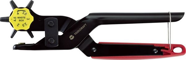 Produktbild: TOOLCRAFT TO-6425610 Revolverlochzange 2 mm, 2.5 mm, 3 mm, 3.5 mm, 4 mm, 4.5mm 230mm 1St.