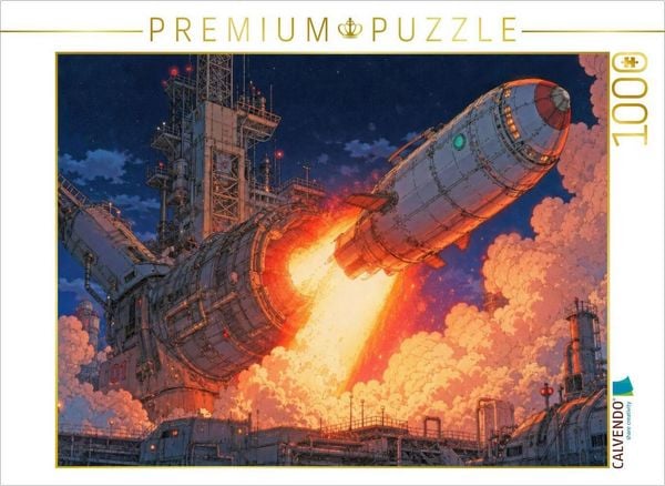 "CALVENDO Puzzle Szene aus ""Von der Erde zum Mond"" von Jules Verne | 1000 Teile Lege-Größe 64x48cm Foto-Puzzle für glückliche Stunden"