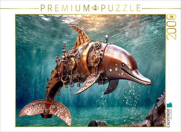 CALVENDO Puzzle Dieter, der Delfin | 2000 Teile Lege-Größe 90x67cm Foto-Puzzle für glückliche Stunden