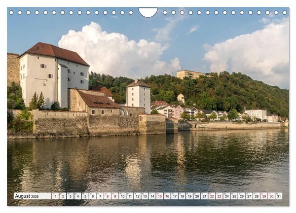 Produktbild: Drei Fl&uuml;sse Stadt Passau (Wandkalender 2026 DIN A4 quer), CALVENDO Monatskalender
