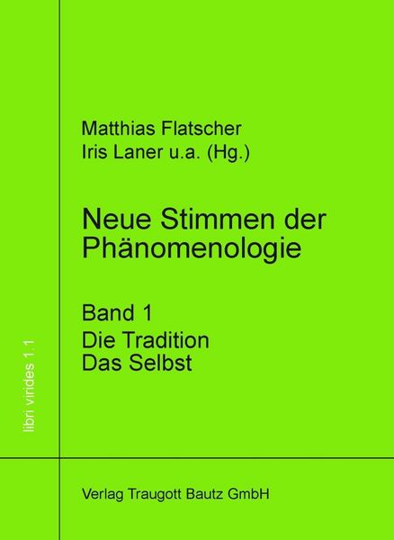 Produktbild: Neue Stimmen der Ph&auml;nomenologie, Band 1
