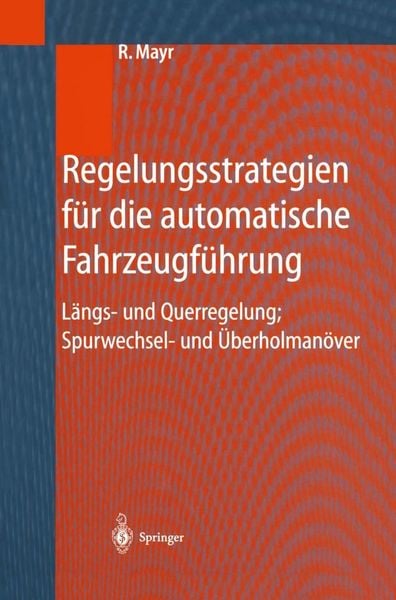 Produktbild: Regelungsstrategien f&uuml;r die automatische Fahrzeugf&uuml;hrung