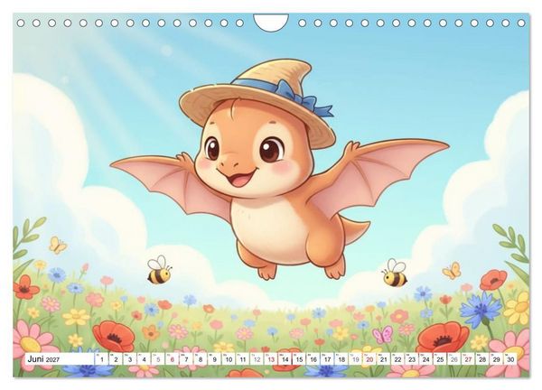 Produktbild: Dino-Babys Jahresreise (Wandkalender 2027 DIN A4 quer), CALVENDO Monatskalender