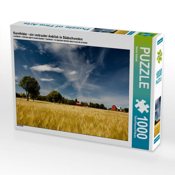 Produktbild: CALVENDO Puzzle Kornfelder - ein vertrauter Anblick in S&uuml;dschweden 1000 Teile Puzzle quer | 1000 Teile Lege-Gr&ouml;&szlig;e 64 &times; 48 cm Foto-Puzzle f&uuml;r gl&uuml;ckliche Stunden