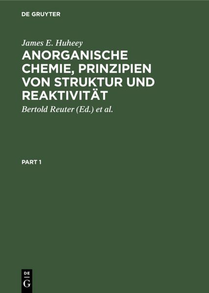 Produktbild: Anorganische Chemie, Prinzipien von Struktur und Reaktivit&auml;t