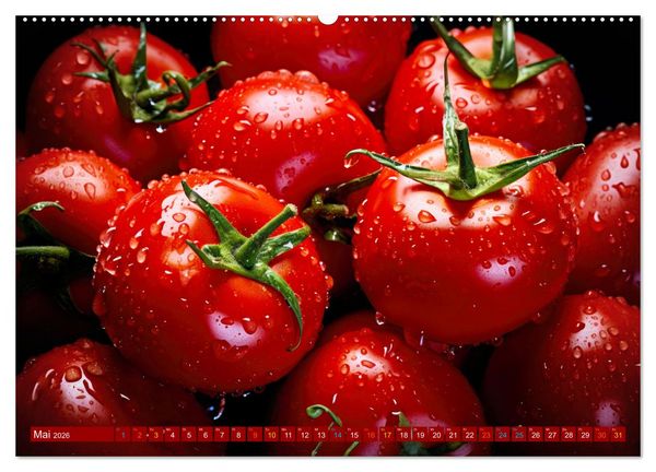 Produktbild: ROT - Gem&uuml;se und Obst - Voller Power (Wandkalender 2026 DIN A2 quer), CALVENDO Monatskalender