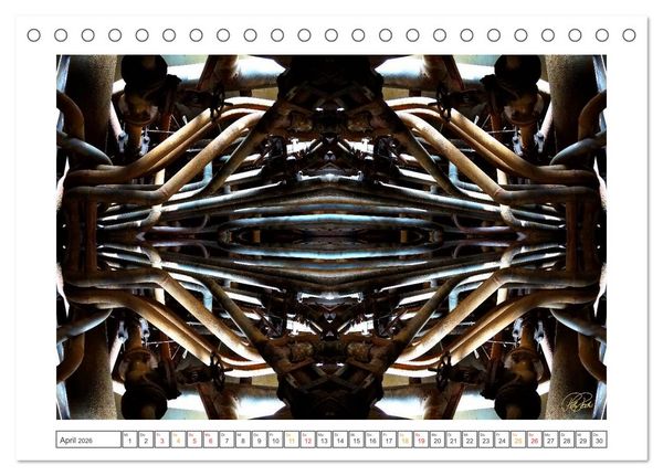 Produktbild: Faszination Spiegelung - Industrie und Technik (Tischkalender 2026 DIN A5 quer), CALVENDO Monatskalender