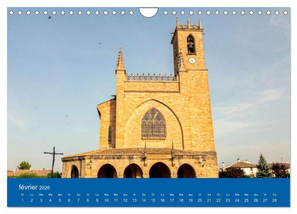 Produktbild: Lieux de culte vers Compostelle (Calendrier mural 2026 DIN A4 vertical), CALVENDO calendrier mensuel