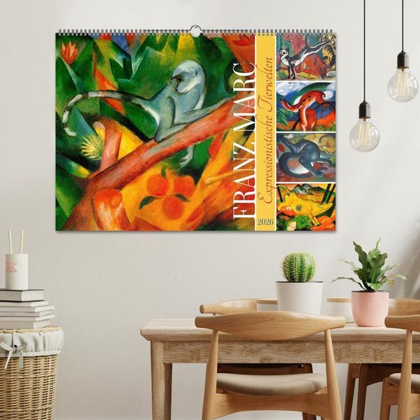 Produktbild: Expressionistische Tierwelten (Wandkalender 2026 DIN A2 quer), CALVENDO Monatskalender
