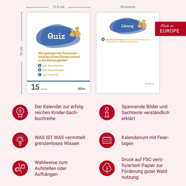 Produktbild: WAS IST WAS Der Kalender Tagesabrei&szlig;kalender 2027