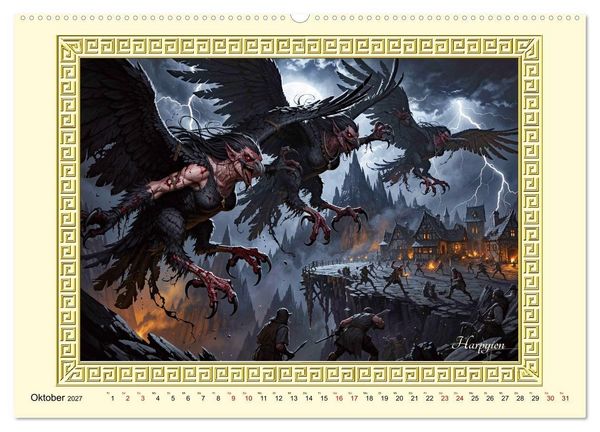 Produktbild: Ungeheuer der griechischen Mythologie (Wandkalender 2027 DIN A2 quer), CALVENDO Monatskalender
