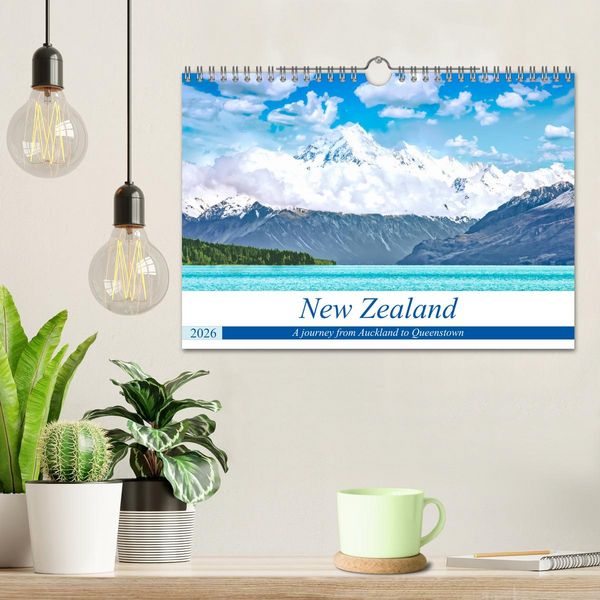 Produktbild: A journey from Auckland to Queenstown (Wall Calendar 2026 DIN A4 landscape), CALVENDO 12 Month Wall Calendar