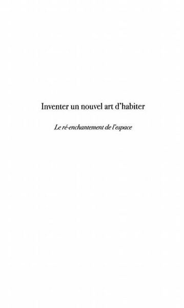 Produktbild: Inventer Un Nouvel Art D'habiter