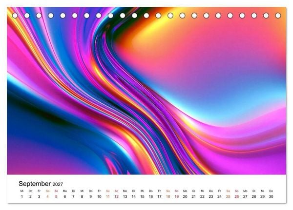 Produktbild: Spektrale Formwelten (Tischkalender 2027 DIN A5 quer), CALVENDO Monatskalender