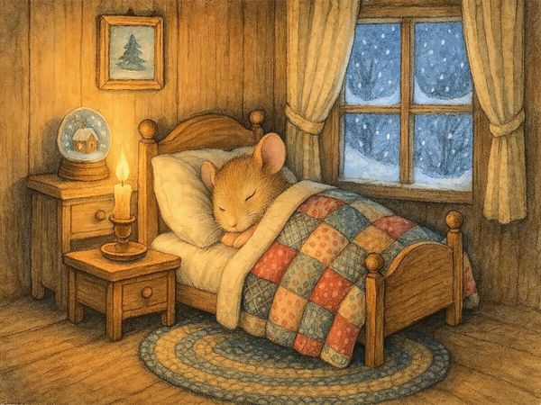 Produktbild: CALVENDO Puzzle Winternachtstraum der kleinen Maus | 1000 Teile Lege-Gr&ouml;&szlig;e 64x48cm Foto-Puzzle f&uuml;r gl&uuml;ckliche Stunden