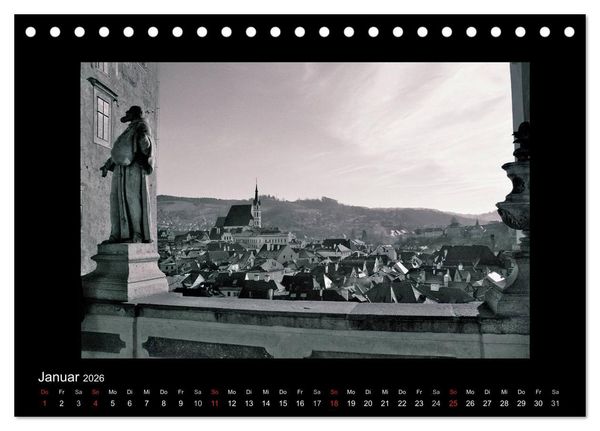 Produktbild: Sch&ouml;nheit an der Moldau - Cesky Krumlov (Tischkalender 2026 DIN A5 quer), CALVENDO Monatskalender