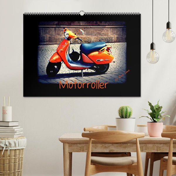 Produktbild: Motorroller (Wandkalender 2026 DIN A2 quer), CALVENDO Monatskalender